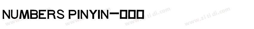 Numbers Pinyin字体转换